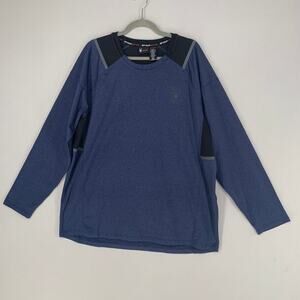 Spyder Men Shirt XL Blue Long Sleeve Performance Dry Active Lightweight Tech